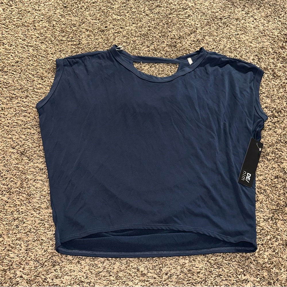 Navy Blue Muscle Tee
